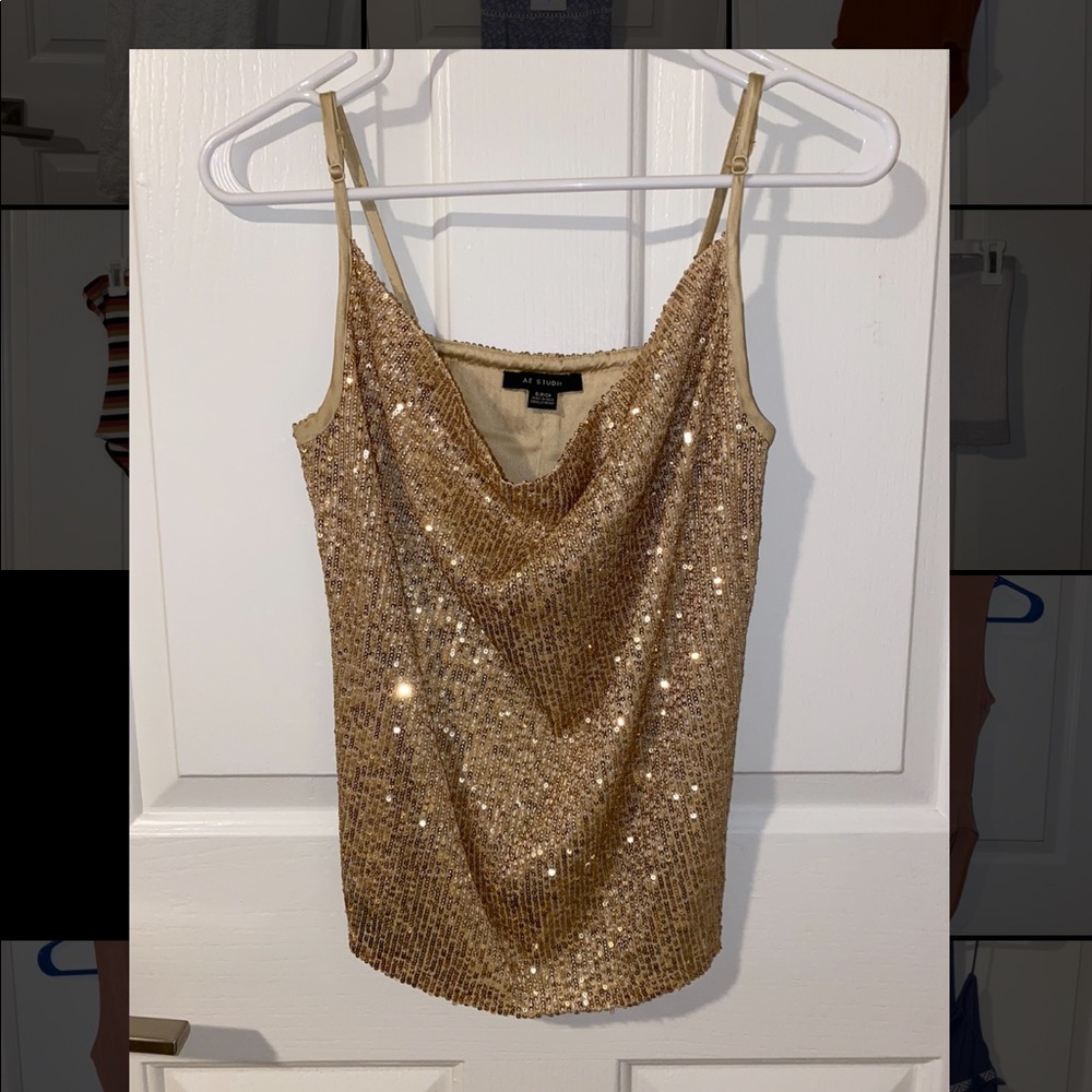 AE gold tank top